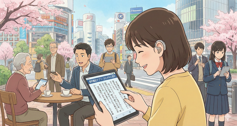 要約筆記アプリのある生活