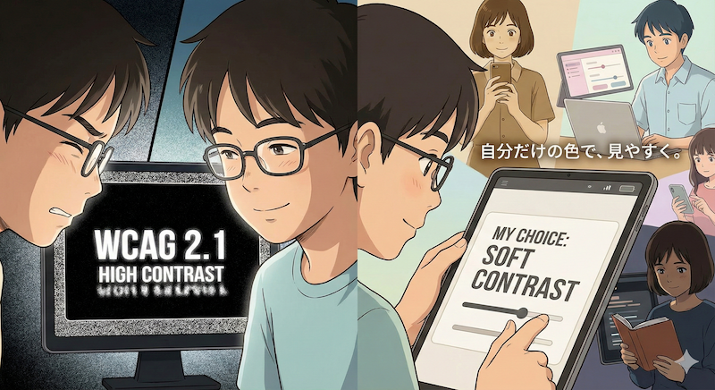 詳細なコントラストの解説図